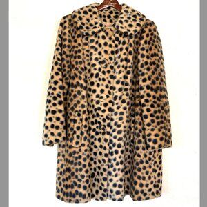 VINTAGE GRAFF Californiawear Leopard Print Commuter Coat Sz XL/16